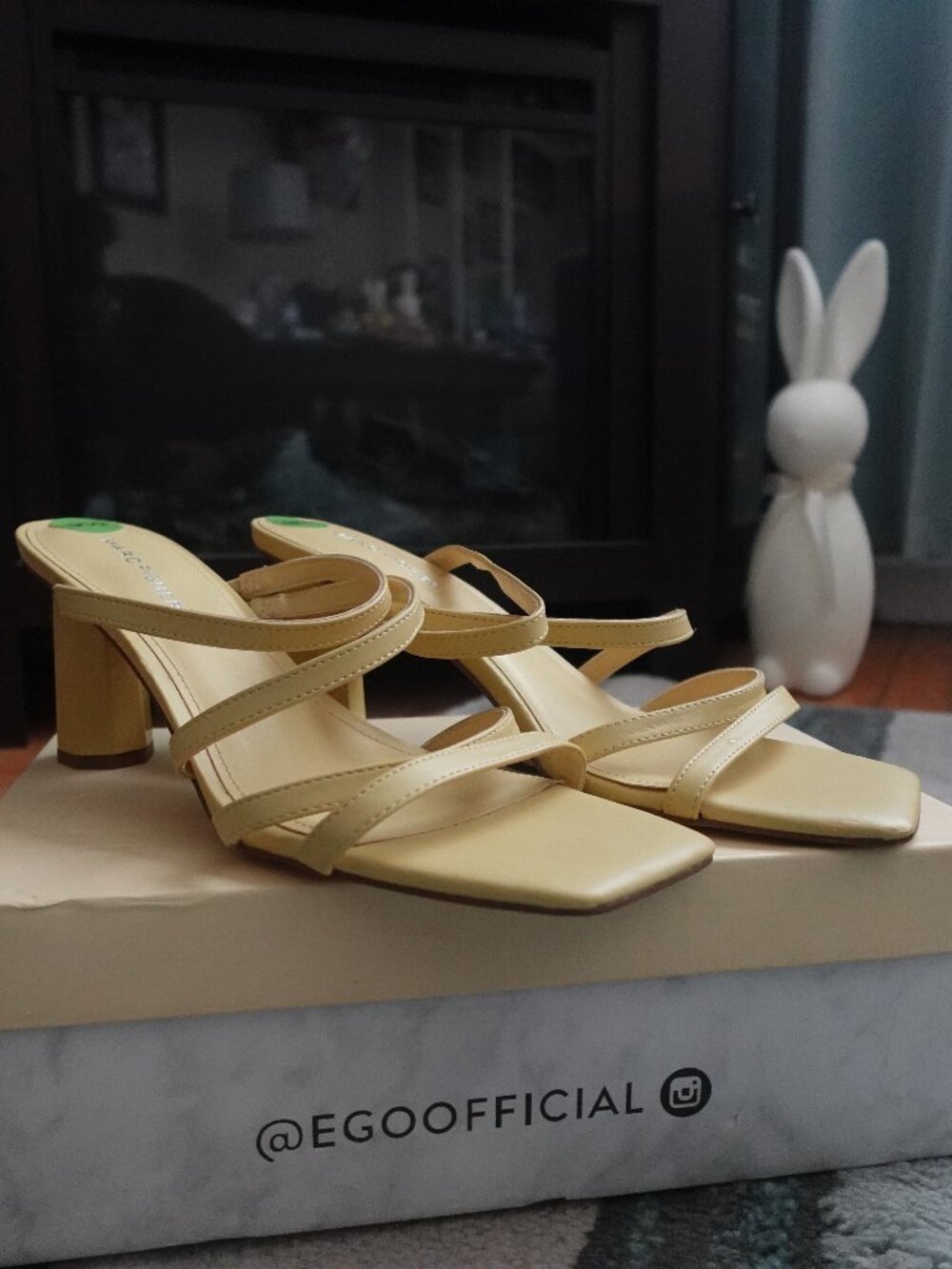 Yellow Mules - Size 9.5 - never worn